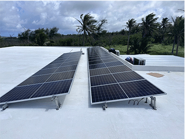 Fertige Flachdachprojekte in Saipan installiert